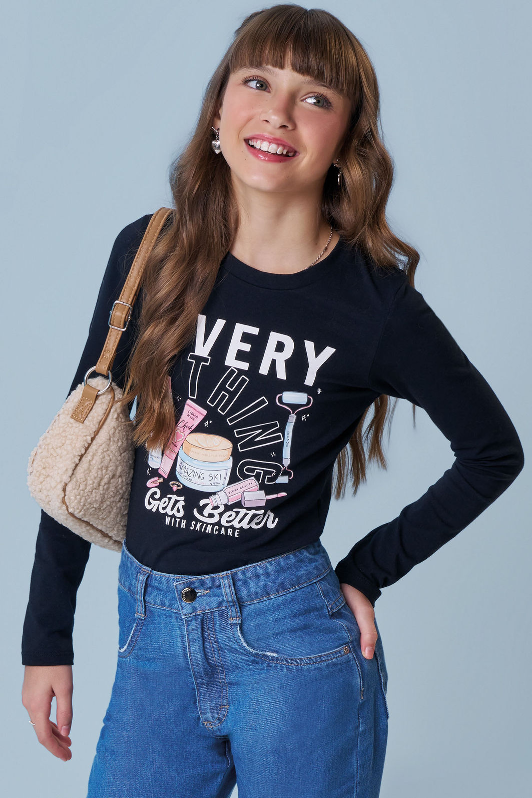 Blusa em cotton 90146 Vic Teen Menina Blusa em cotton 90146 Vic Teen Menina