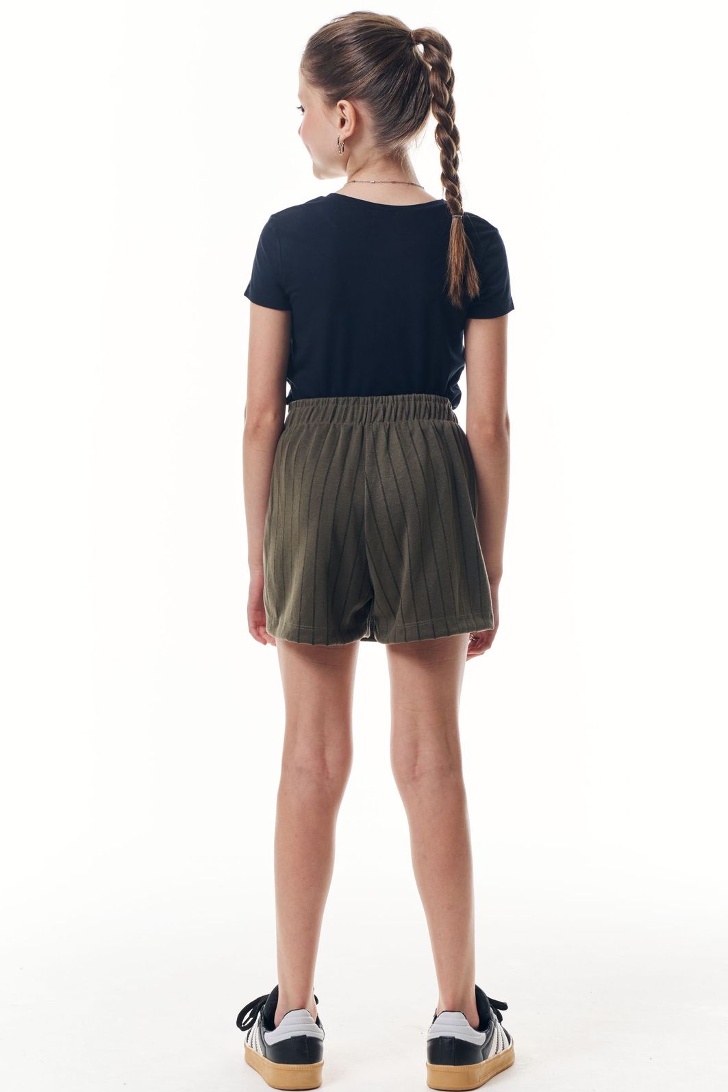 Conjunto de blusa em viscolycra e short saia em malha tailor fio tinto 95997 Vic Teen Menina
