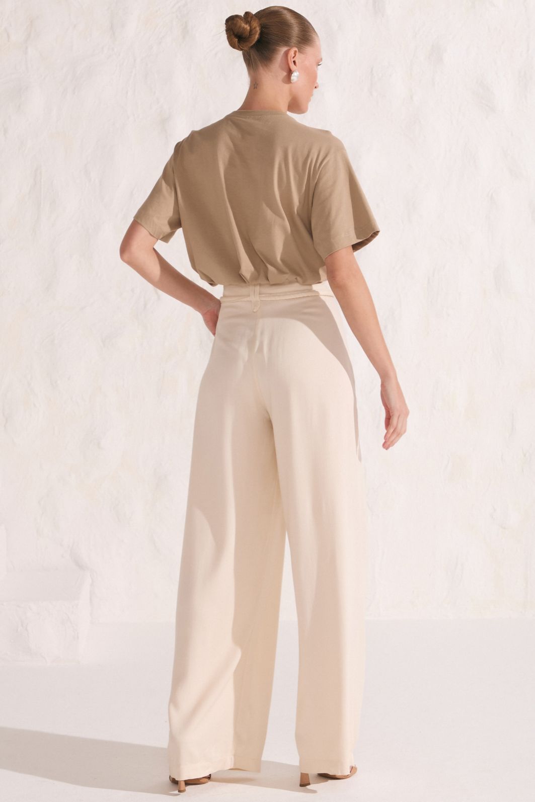 Calça reta em blend de viscose 88314 Linzzi Calça reta em blend de viscose 88314 Linzzi