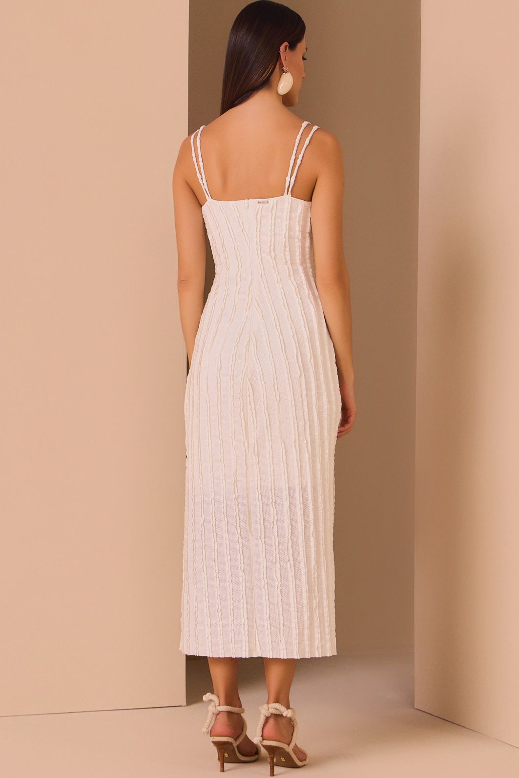 Vestido maxi midi em malha texturizada com elastano 97876 Linzzi Vestido maxi midi em malha texturizada com elastano 97876 Linzzi