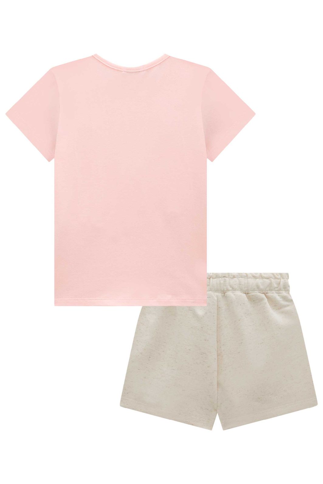Conjunto de blusa em cotton e shorts em moletom linho sem pelúcia 98998 Infanti Infantil Menina Conjunto de blusa em cotton e shorts em moletom linho sem pelúcia 98998 Infanti Infantil Menina