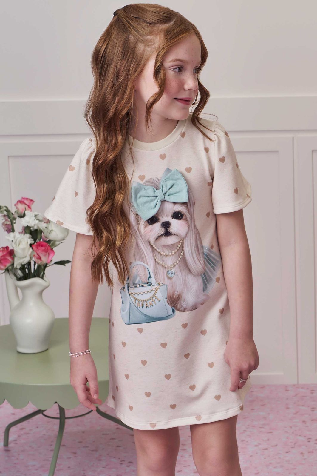 Vestido em molecotton 99122 Infanti Infantil Menina Vestido em molecotton 99122 Infanti Infantil Menina