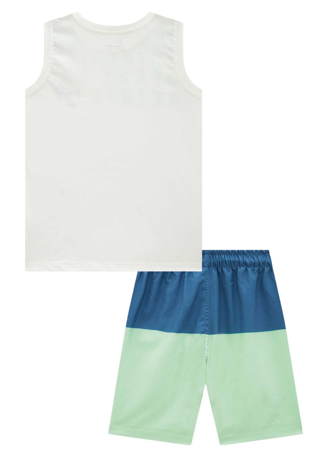 Conjunto de regata em meia malha e bermuda em nylon ergonomic com elastano 94562 LucBoo Infantil Menino Conjunto de regata em meia malha e bermuda em nylon ergonomic com elastano 94562 LucBoo Infantil Menino