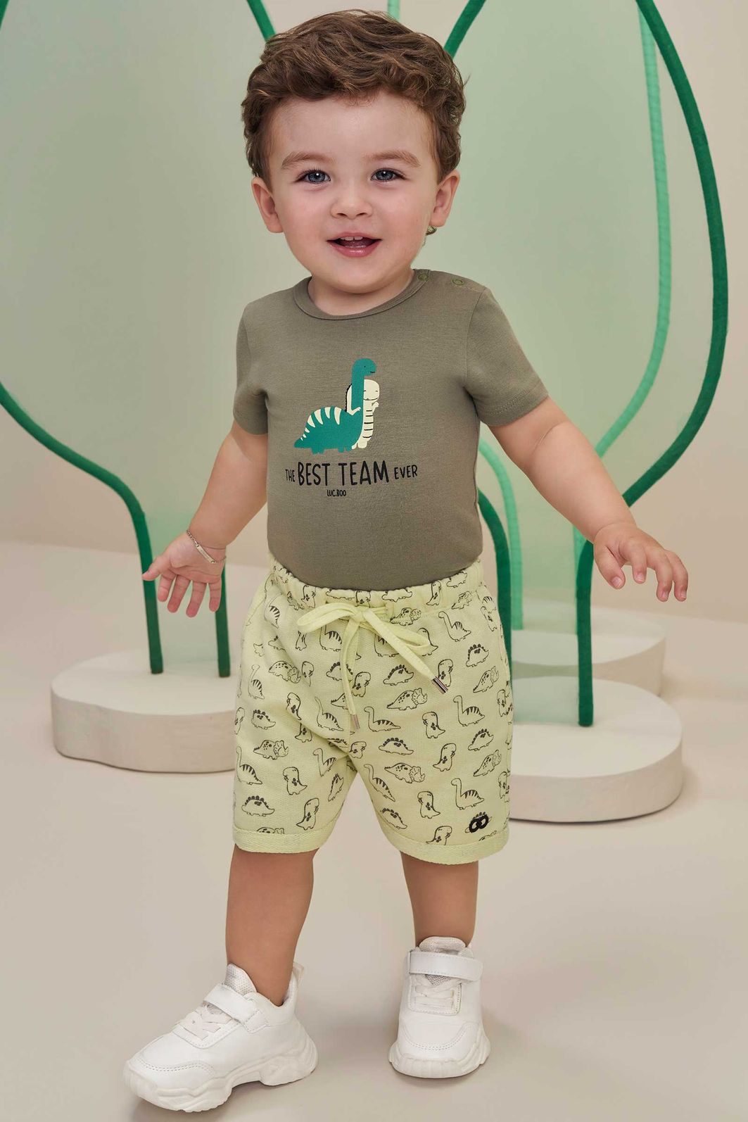 Conjunto de body em cotton com elastano e bermuda em moletom sem pelúcia 99057 LucBoo Bebê Menino Conjunto de body em cotton com elastano e bermuda em moletom sem pelúcia 99057 LucBoo Bebê Menino