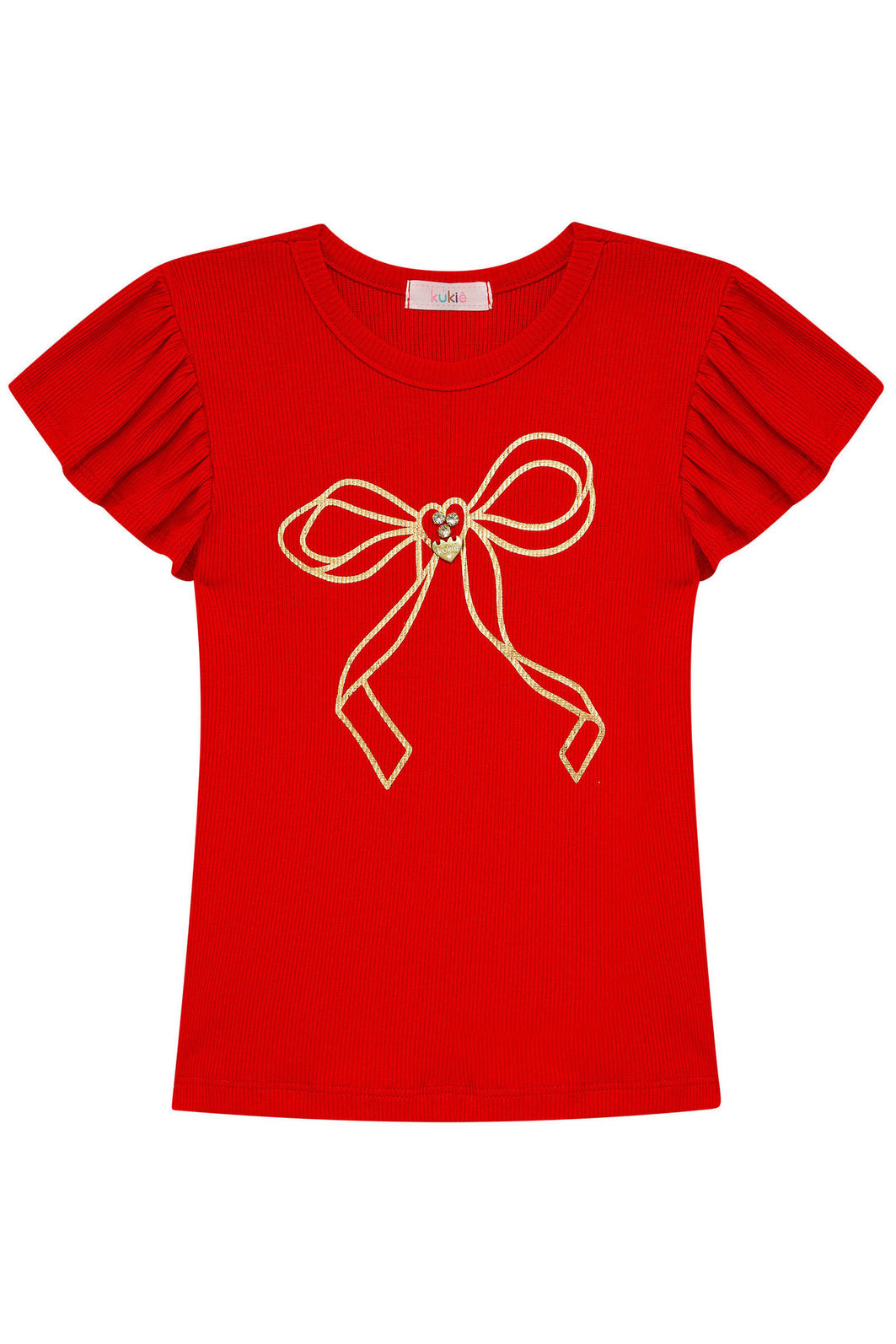 Blusa em canelado de viscose 98075 Kukiê Infantil Menina Blusa em canelado de viscose 98075 Kukiê Infantil Menina