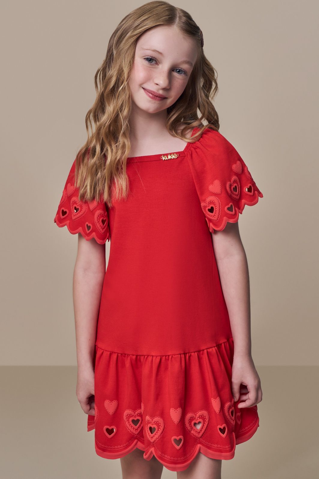 Vestido em cotton 15797 Kukiê Infantil Menina Vestido em cotton 15797 Kukiê Infantil Menina