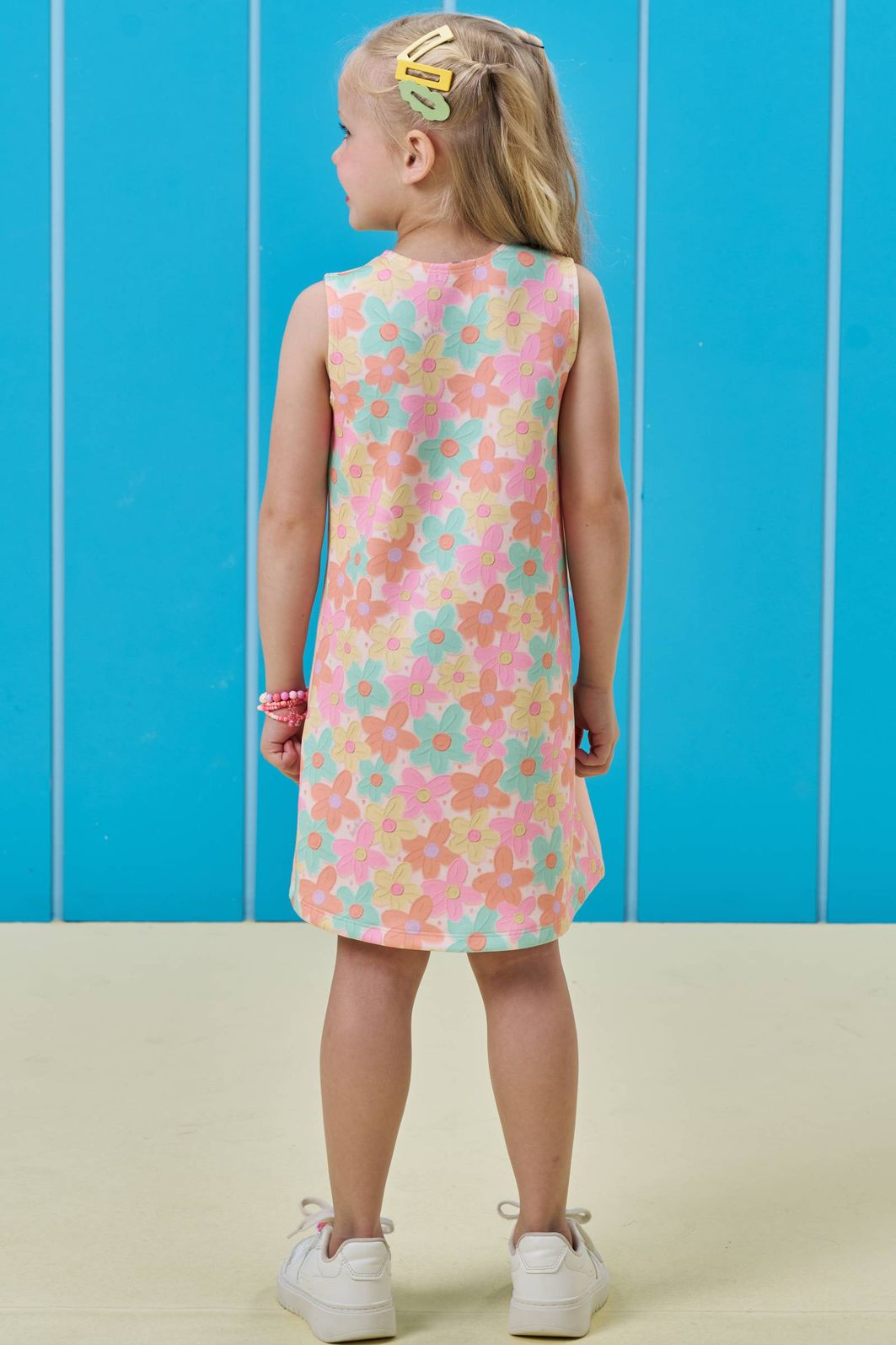 Vestido em Fly tech 95576 Kukiê Infantil Menina Vestido em Fly tech 95576 Kukiê Infantil Menina