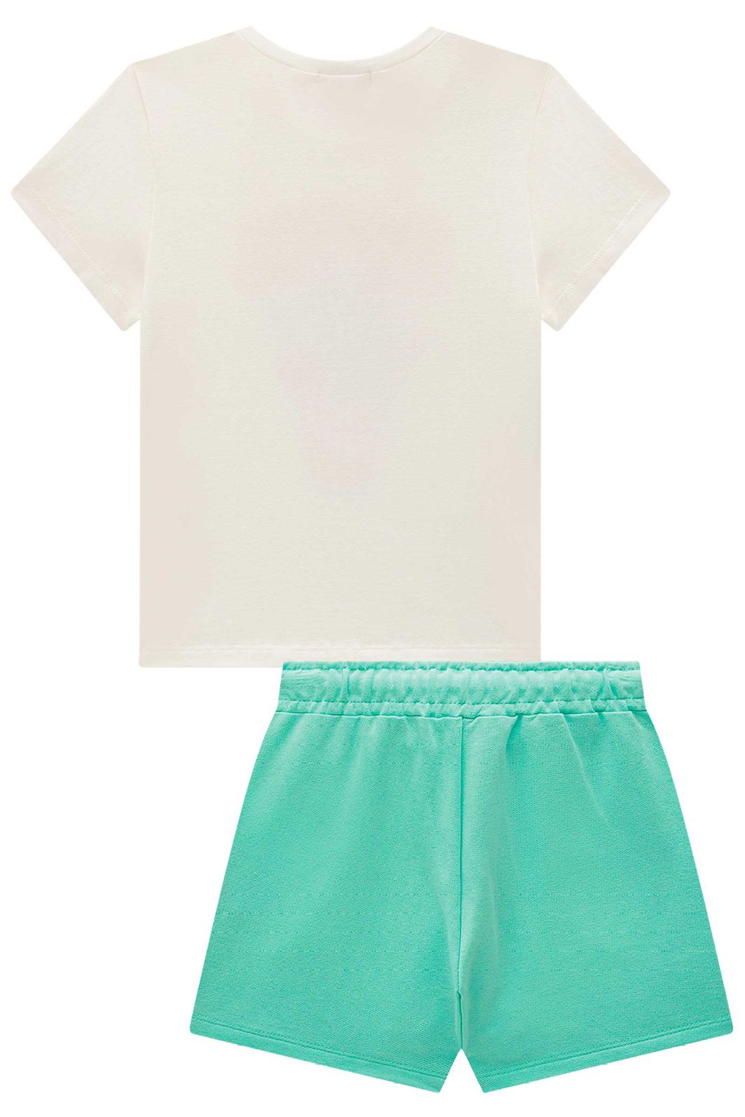 Conjunto de blusa em cotton e short saia em moletom sem pelúcia 98260 Vic Teen Menina Conjunto de blusa em cotton e short saia em moletom sem pelúcia 98260 Vic Teen Menina