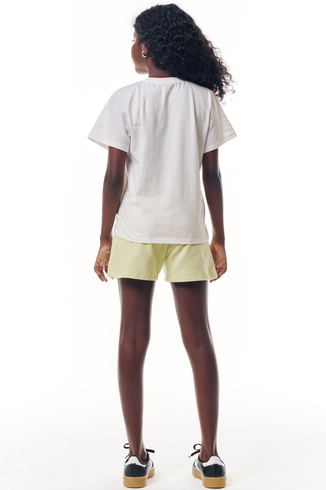 Conjunto de blusa comfy em meia malha e shorts em moletom sem pelúcia 92751 Lilimoon Teen Menina