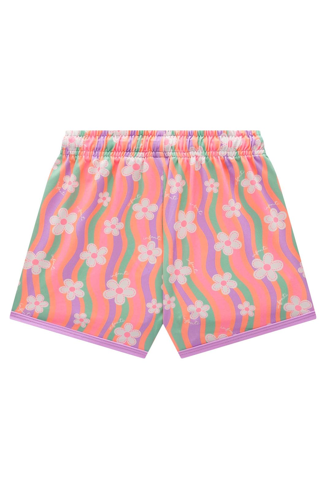 Shorts saída de praia em malha UV dry com proteção UV 50+ 95671 Infanti Infantil Menina Shorts saída de praia em malha UV dry com proteção UV 50+ 95671 Infanti Infantil Menina