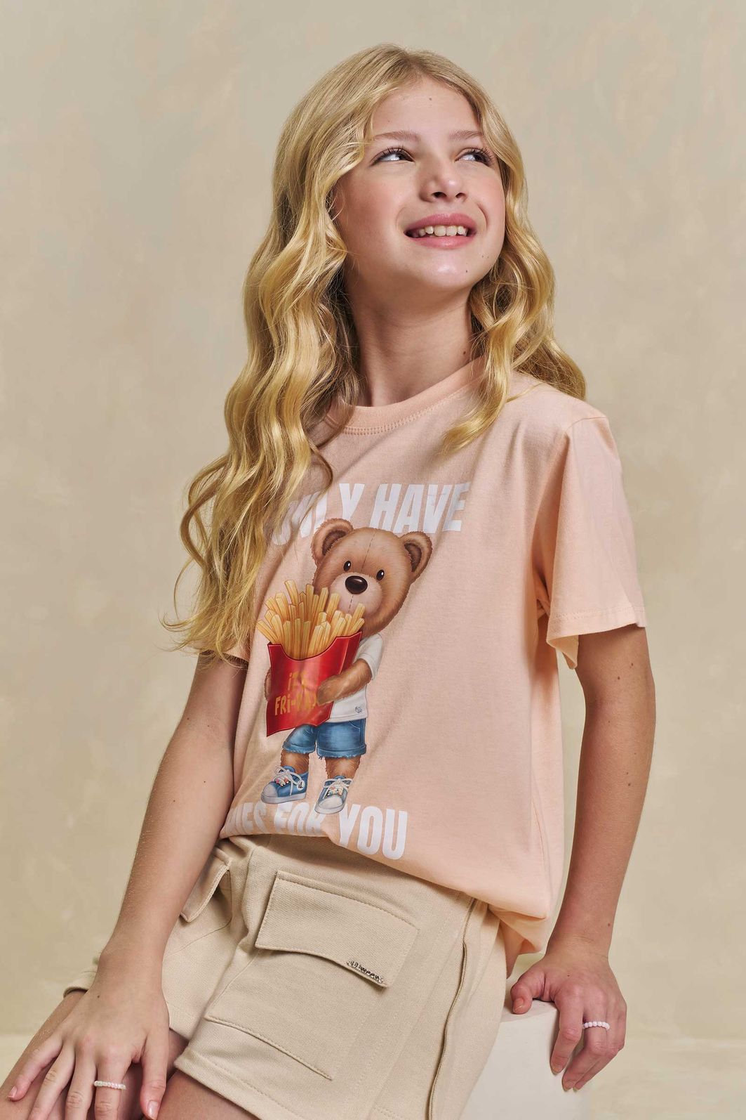 Camiseta over em meia malha 94913 Lilimoon Teen Menina Camiseta over em meia malha 94913 Lilimoon Teen Menina
