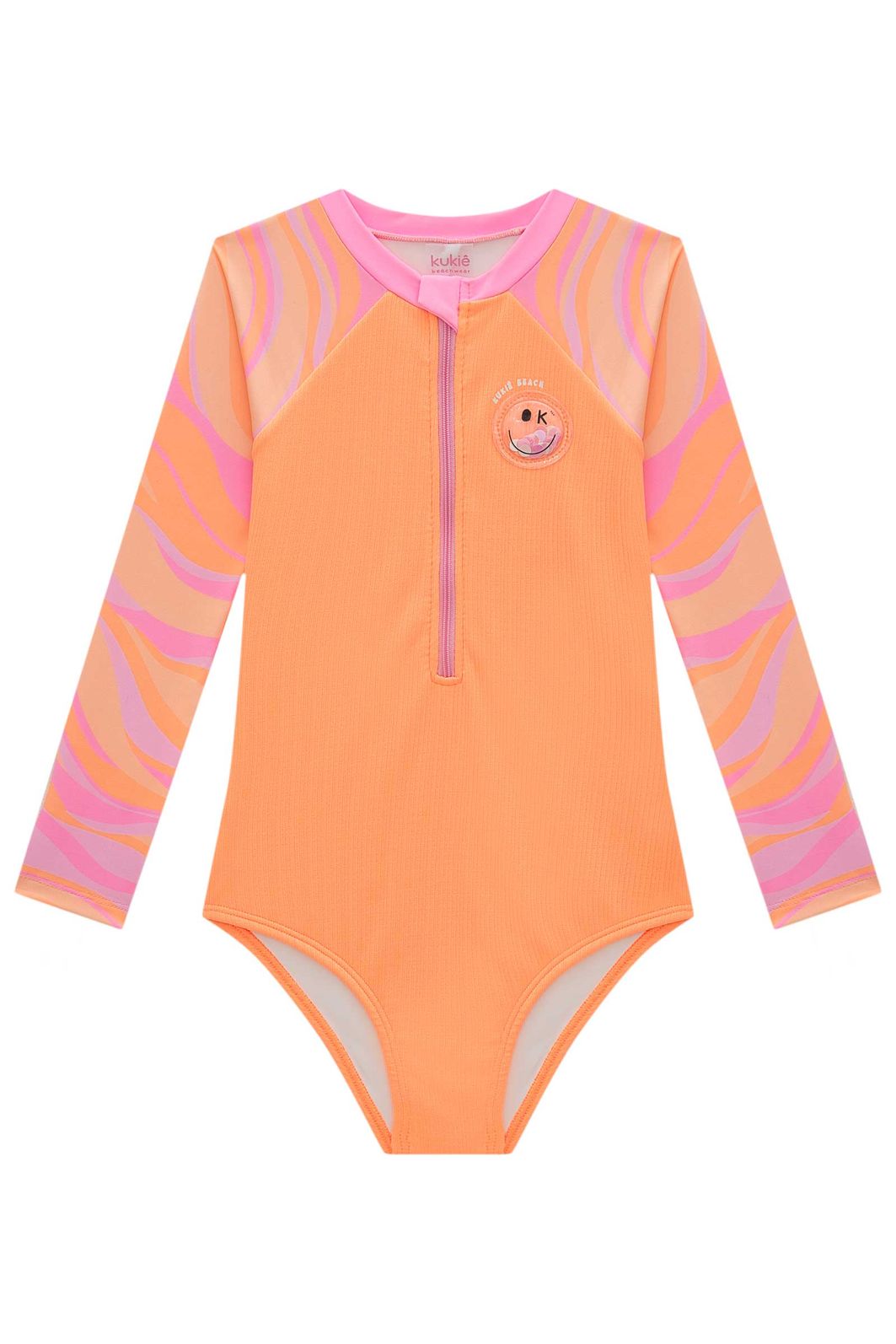 Maiô em malha com proteção UV50+ 99822 Kukiê Infantil Menina Maiô em malha com proteção UV50+ 99822 Kukiê Infantil Menina