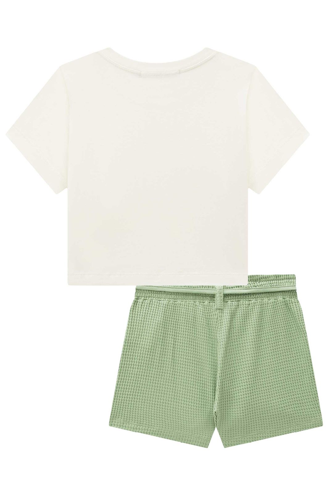 Conjunto de blusa em meia malha e shorts em malha big waffle 95498 Lilimoon Teen Menina Conjunto de blusa em meia malha e shorts em malha big waffle 95498 Lilimoon Teen Menina