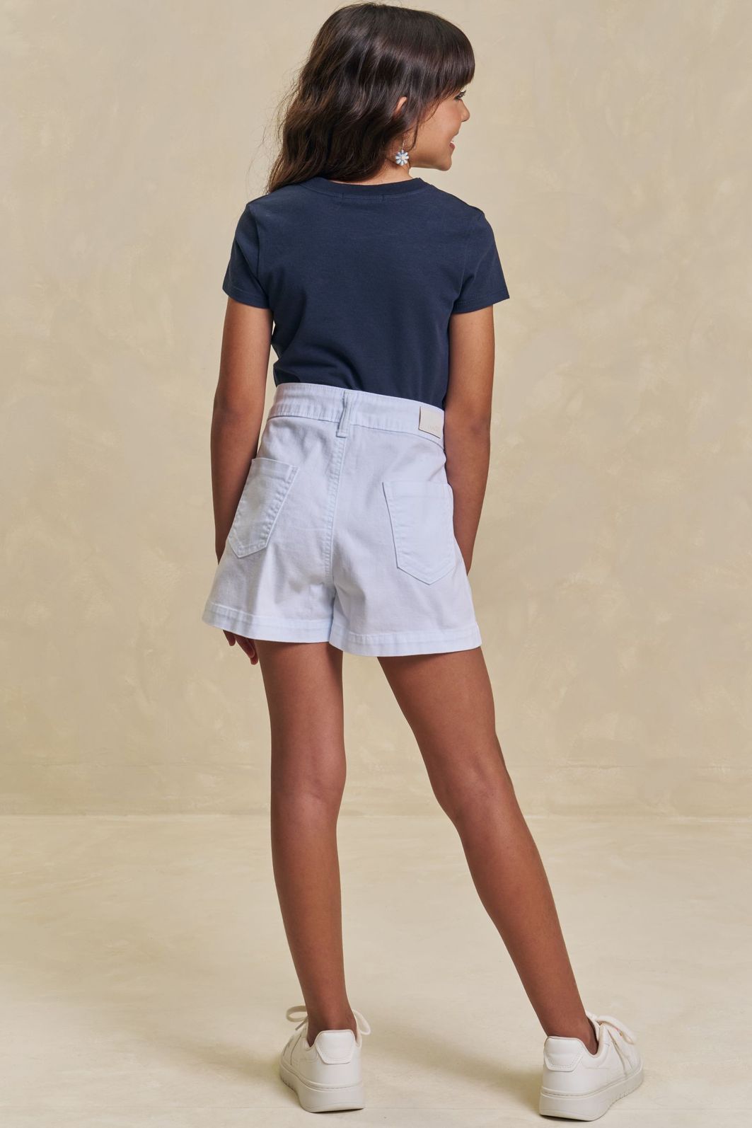 Conjunto de blusa em cotton e shorts em sarja com elastano 96289 Lilimoon Teen Menina Conjunto de blusa em cotton e shorts em sarja com elastano 96289 Lilimoon Teen Menina