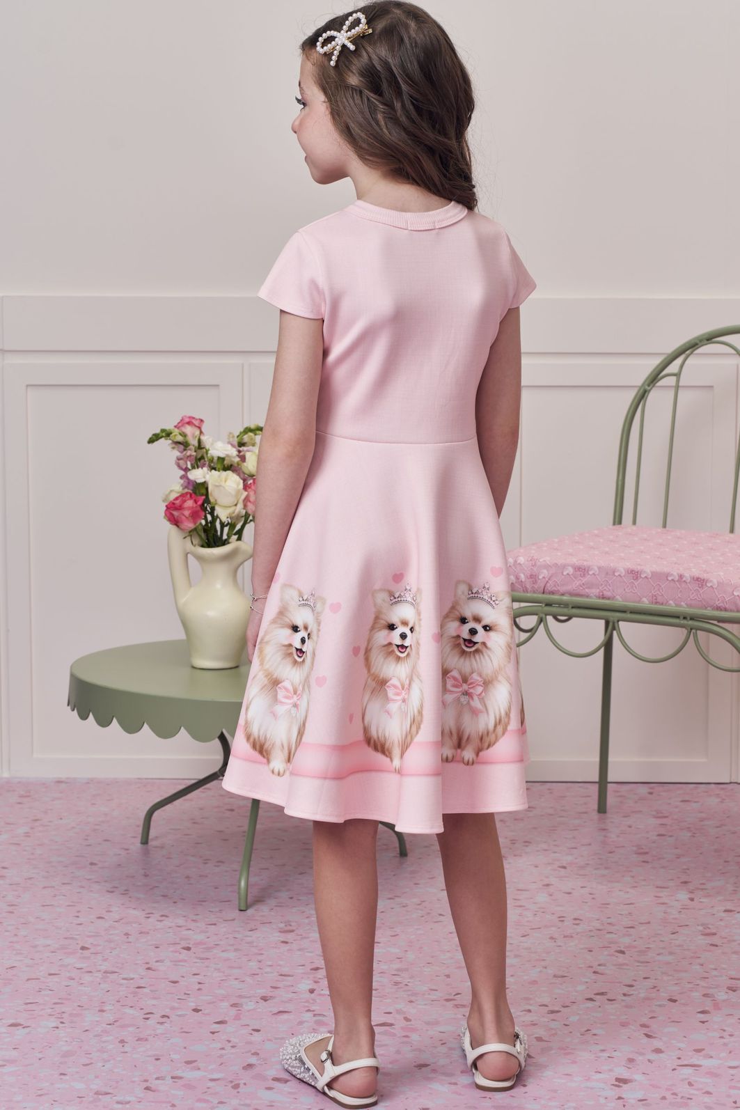 Vestido em fly tech 99121 Infanti Infantil Menina Vestido em fly tech 99121 Infanti Infantil Menina