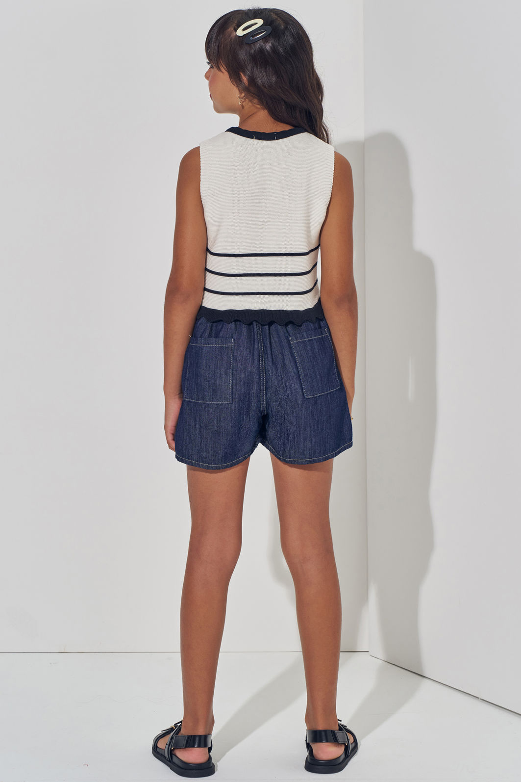 Blusa em tricô 100% algodão 98274 Vic Teen Menina Blusa em tricô 100% algodão 98274 Vic Teen Menina