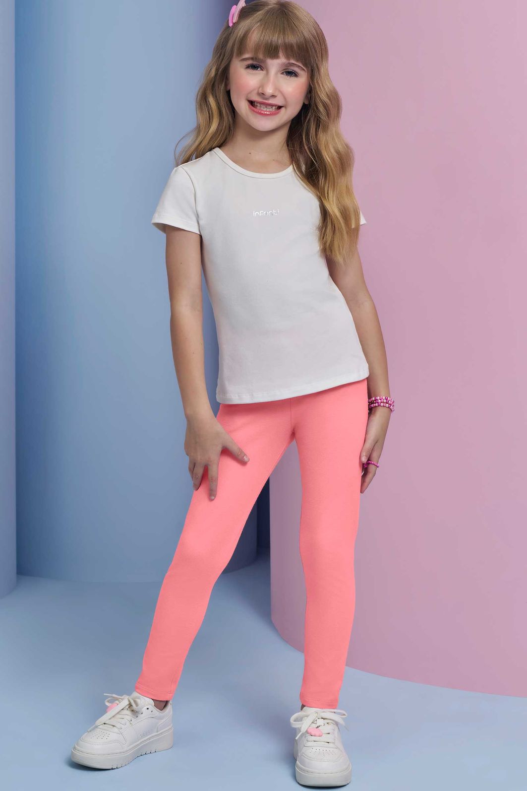 Calça legging em cotton 94373 Infanti Infantil Menina Calça legging em cotton 94373 Infanti Infantil Menina