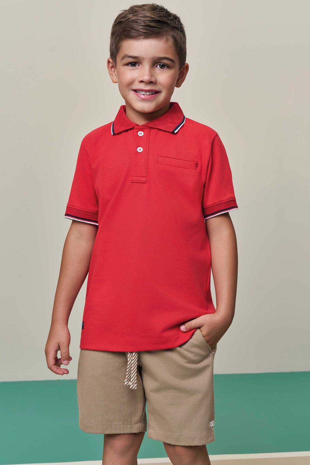 Camisa polo em piquet com elastano 98419 LucBoo Infantil Menino Camisa polo em piquet com elastano 98419 LucBoo Infantil Menino