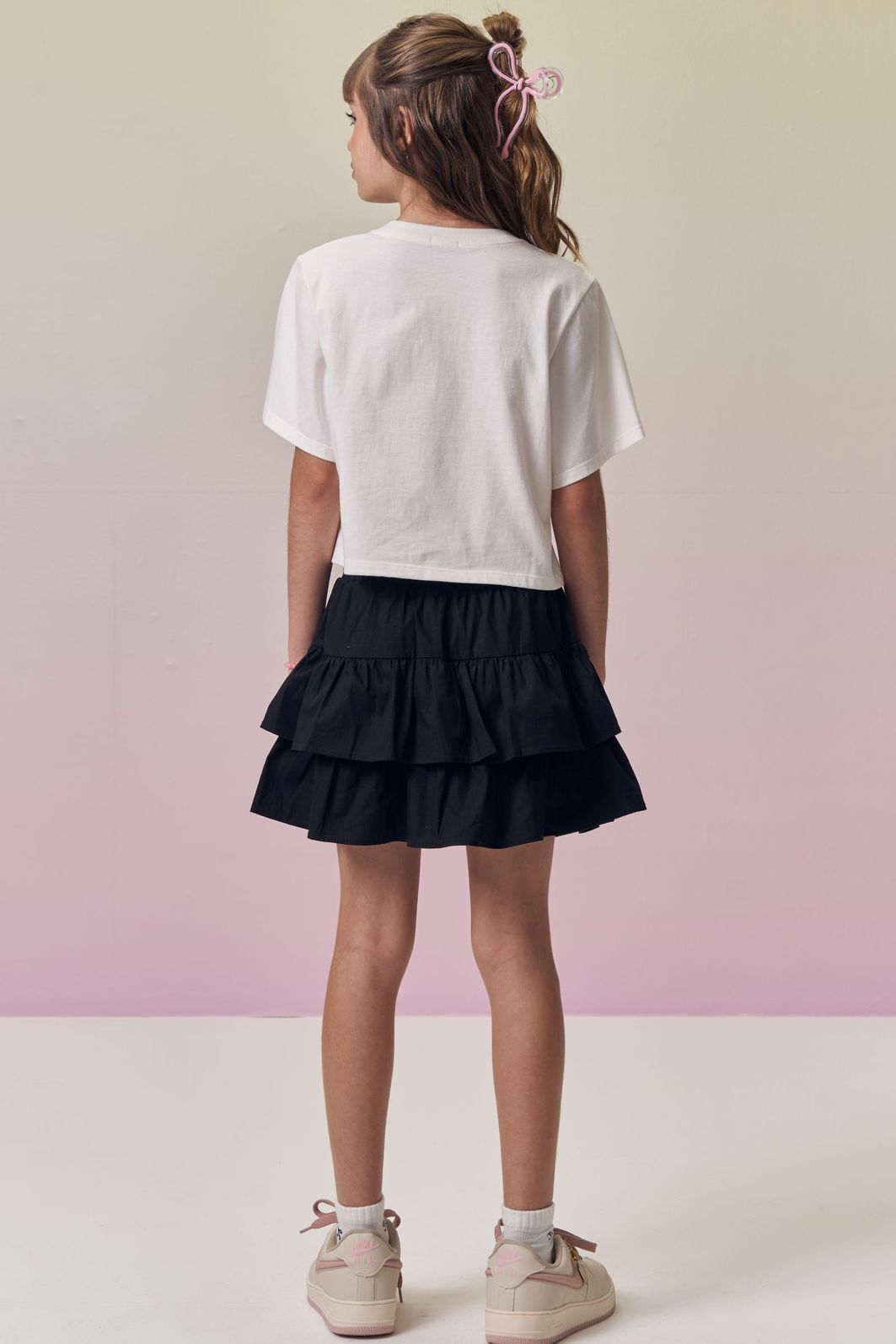 Saia em tricoline com elastano e shorts embutido 95342 Vic Teen Menina Saia em tricoline com elastano e shorts embutido 95342 Vic Teen Menina