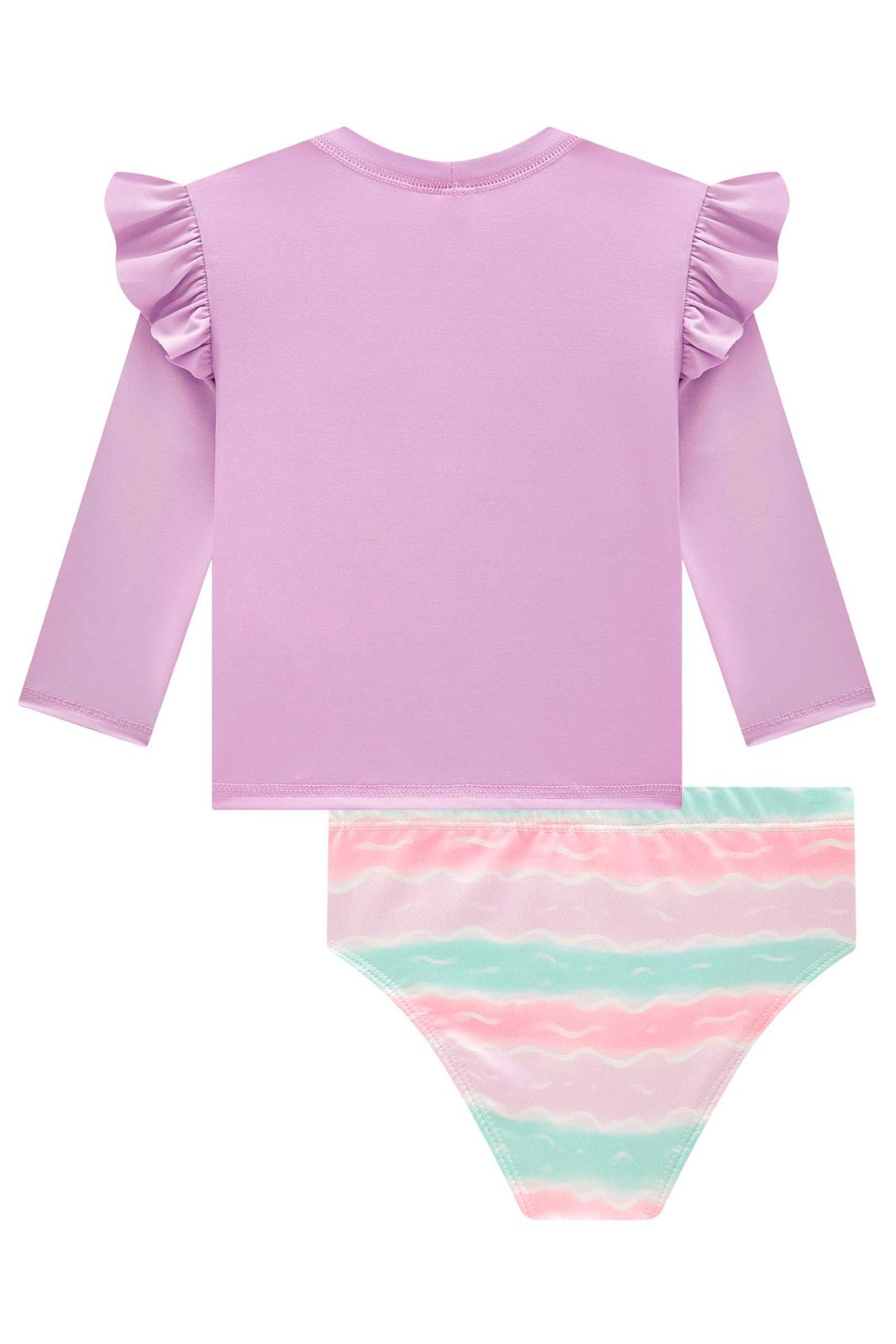 Conjunto de blusa e calcinha em malha UV dry com proteção UV 50+ 98430 Infanti Infantil Menina Conjunto de blusa e calcinha em malha UV dry com proteção UV 50+ 98430 Infanti Infantil Menina