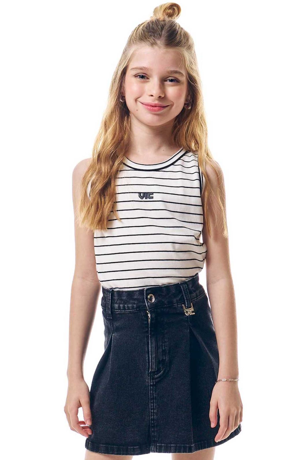 Regata em cotton 95192 Vic Teen Menina Regata em cotton 95192 Vic Teen Menina