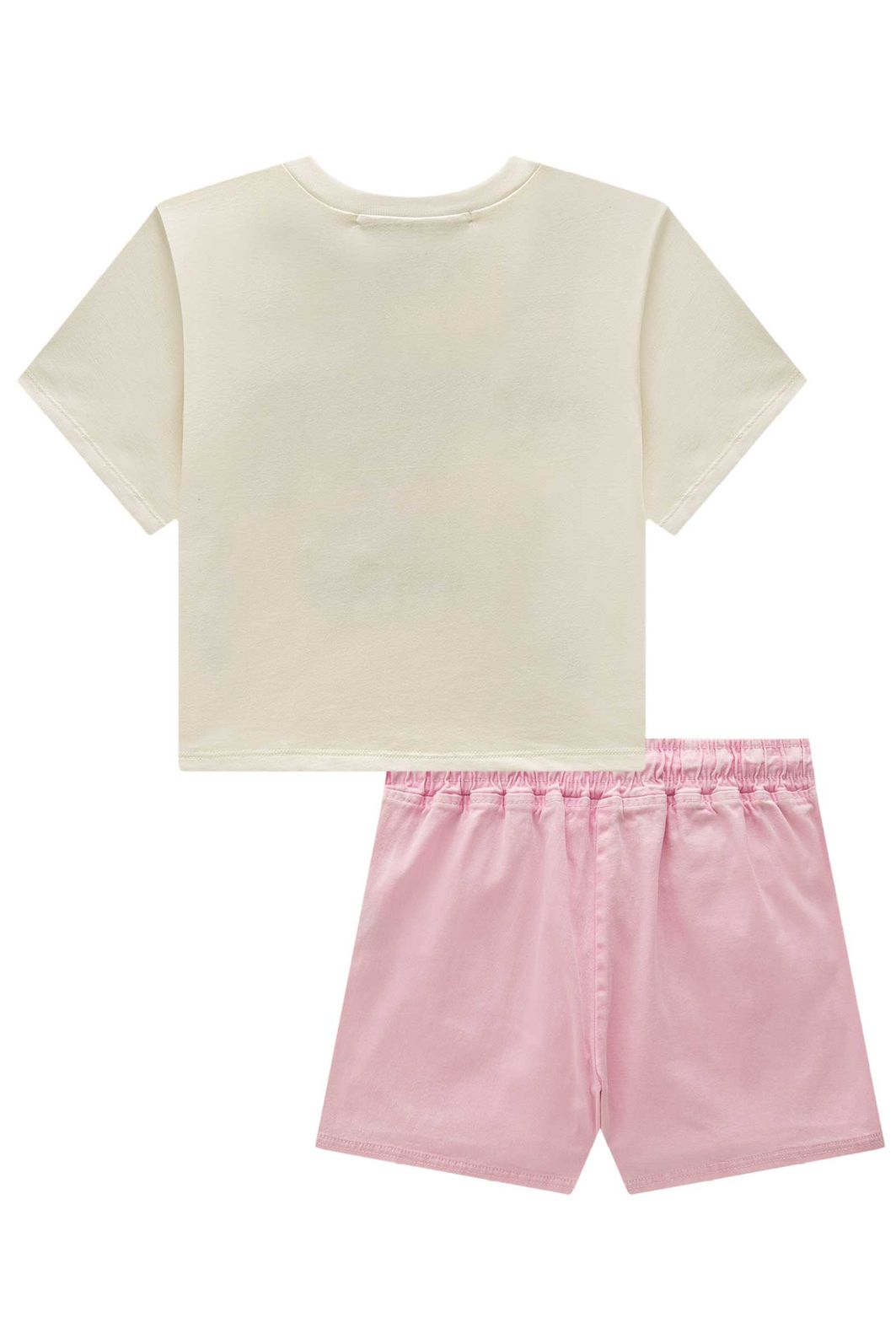 Conjunto de blusa em meia malha e shorts em sarja com elastano 98814 Lilimoon Teen Menina Conjunto de blusa em meia malha e shorts em sarja com elastano 98814 Lilimoon Teen Menina