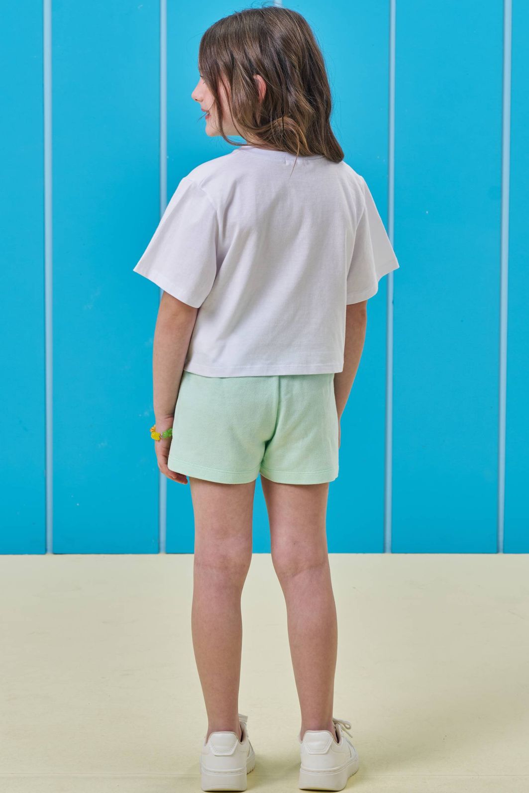 Conjunto de blusa em meia malha e shorts em moletom sem pelúcia 96580 Kukiê Infantil Menina Conjunto de blusa em meia malha e shorts em moletom sem pelúcia 96580 Kukiê Infantil Menina