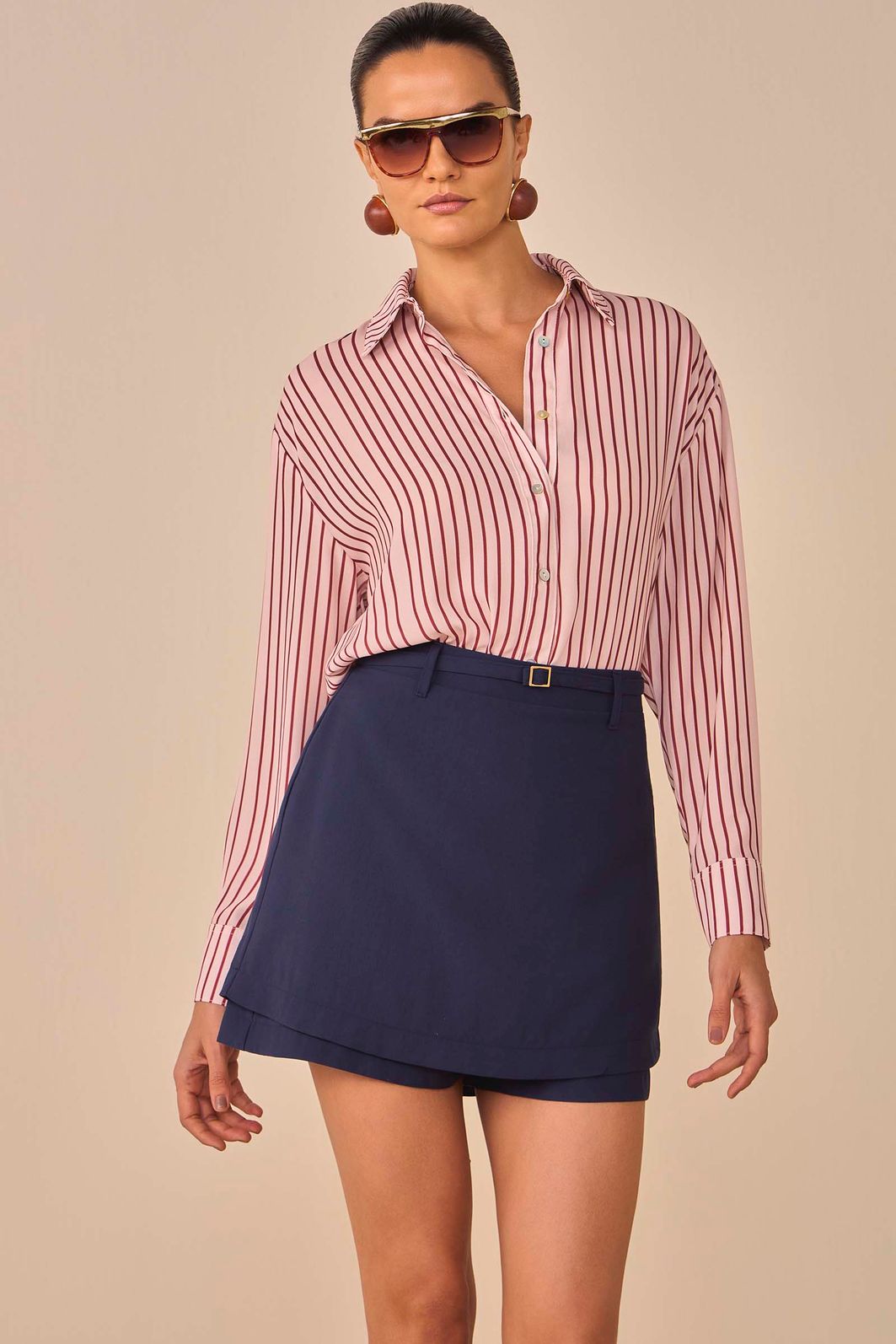 Short-saia em crepe alfaiataria 94979 Linzzi