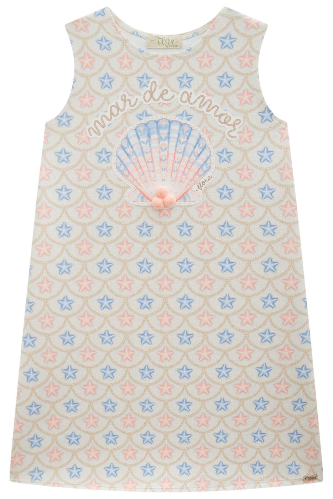 Vestido em fly tech 94488 Infanti Infantil Menina Vestido em fly tech 94488 Infanti Infantil Menina