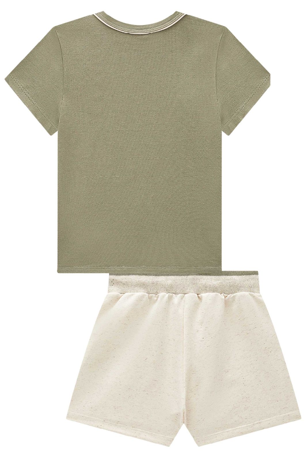 Conjunto de blusa em cotton e shorts em moletom sem pelúcia 98493 Vic Teen Menina Conjunto de blusa em cotton e shorts em moletom sem pelúcia 98493 Vic Teen Menina