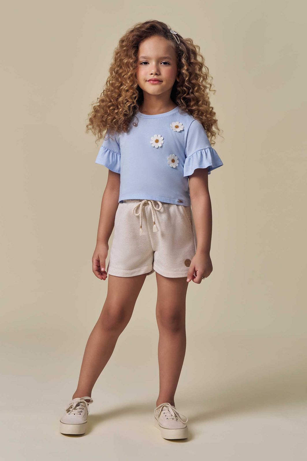 Shorts em moletom sem pelúcia 96420 Infanti Infantil Menina Shorts em moletom sem pelúcia 96420 Infanti Infantil Menina