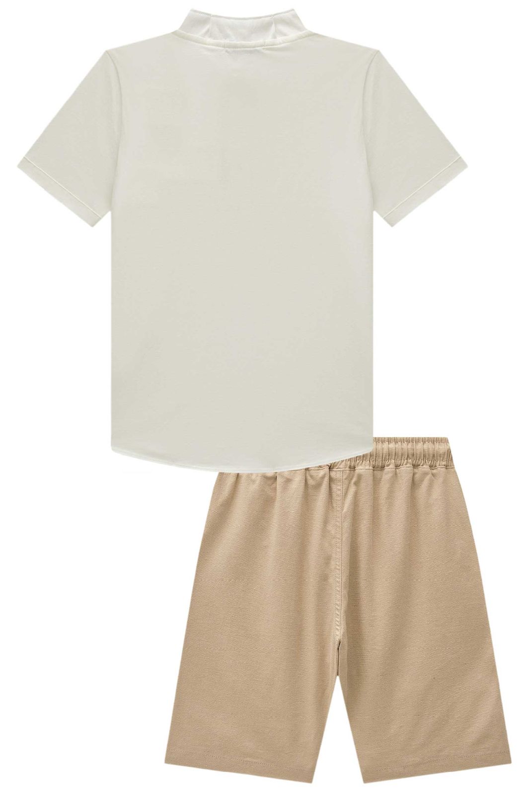 Conjunto de bata em meia malha e bermuda em linho santorine com elastano 98829 Johnny Fox Teen Menino Conjunto de bata em meia malha e bermuda em linho santorine com elastano 98829 Johnny Fox Teen Menino