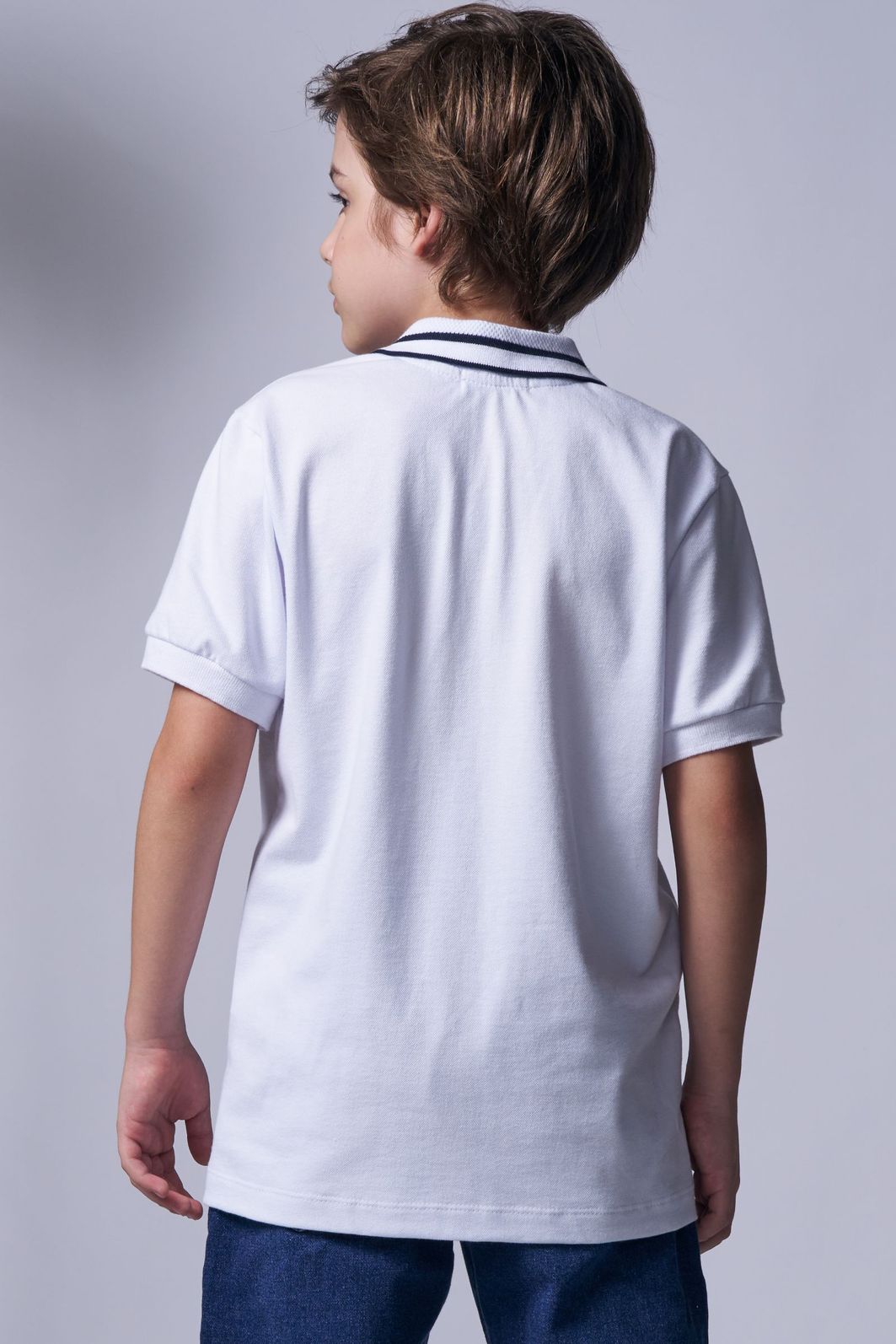 Camisa polo em piquet com elastano 96037 Johnny Fox Teen Menino Camisa polo em piquet com elastano 96037 Johnny Fox Teen Menino