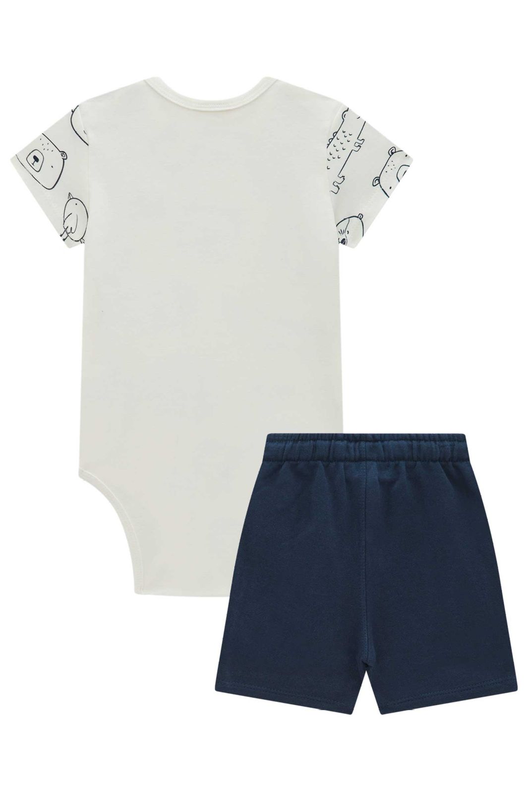 Conjunto de body em suedine e bermuda em moletom sem pelúcia 97335 LucBoo Bebê Menino Conjunto de body em suedine e bermuda em moletom sem pelúcia 97335 LucBoo Bebê Menino