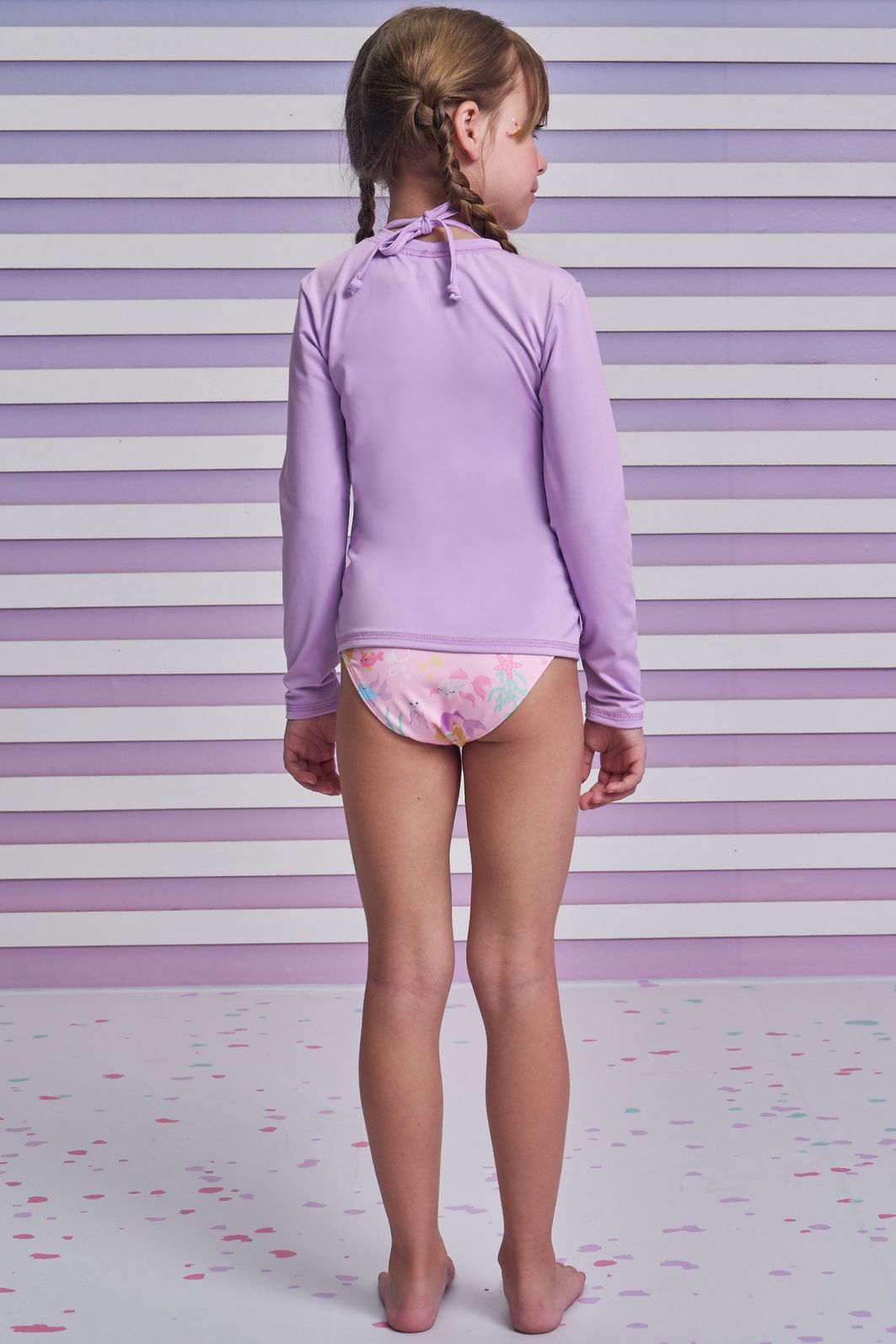 Trio de blusa e biquíni em malha UV dry com proteção UV 50+ 96616 Infanti Infantil Menina Trio de blusa e biquíni em malha UV dry com proteção UV 50+ 96616 Infanti Infantil Menina