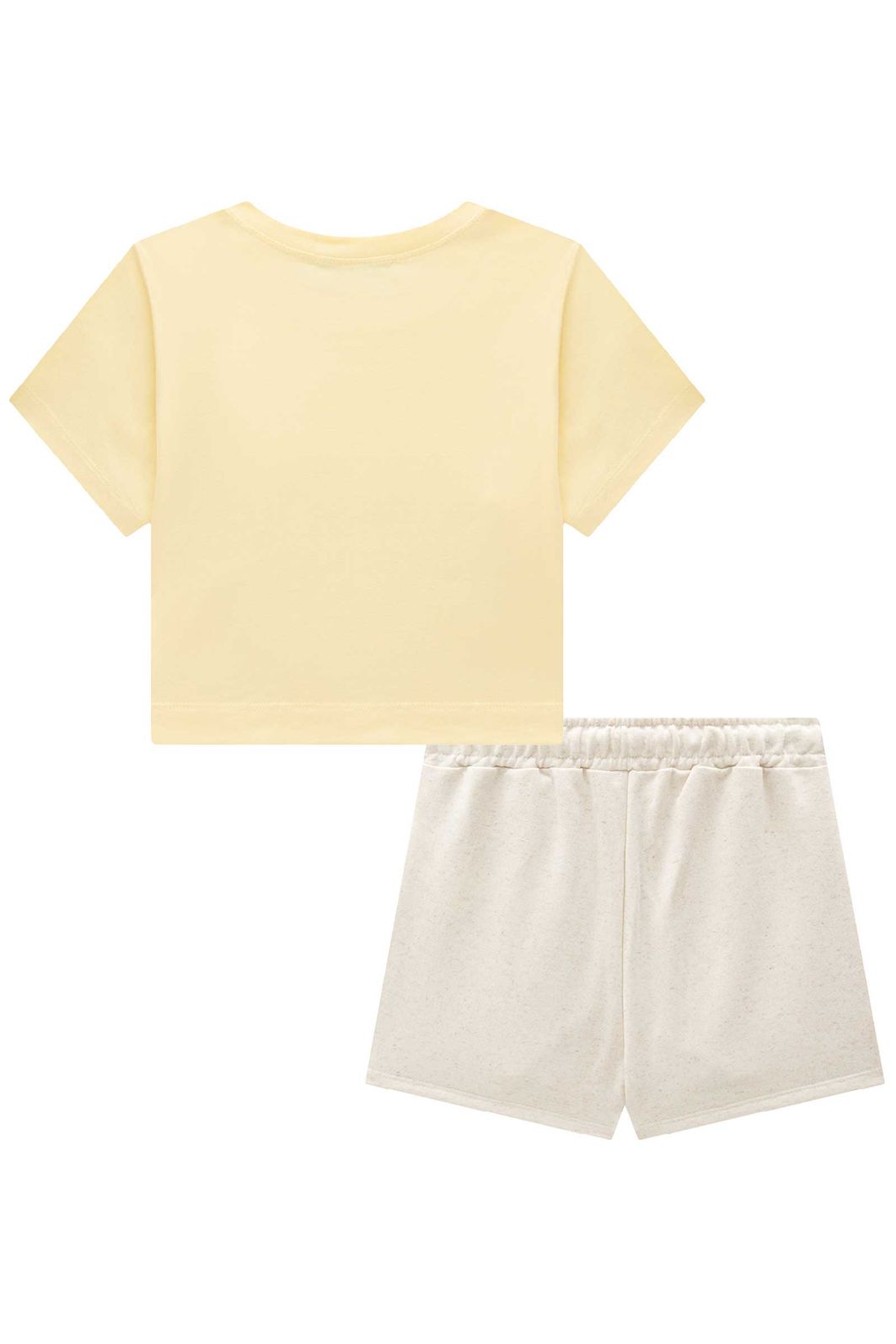 Conjunto de blusa em meia malha e short saia em moletom sem pelúcia 95806 Lilimoon Teen Menina