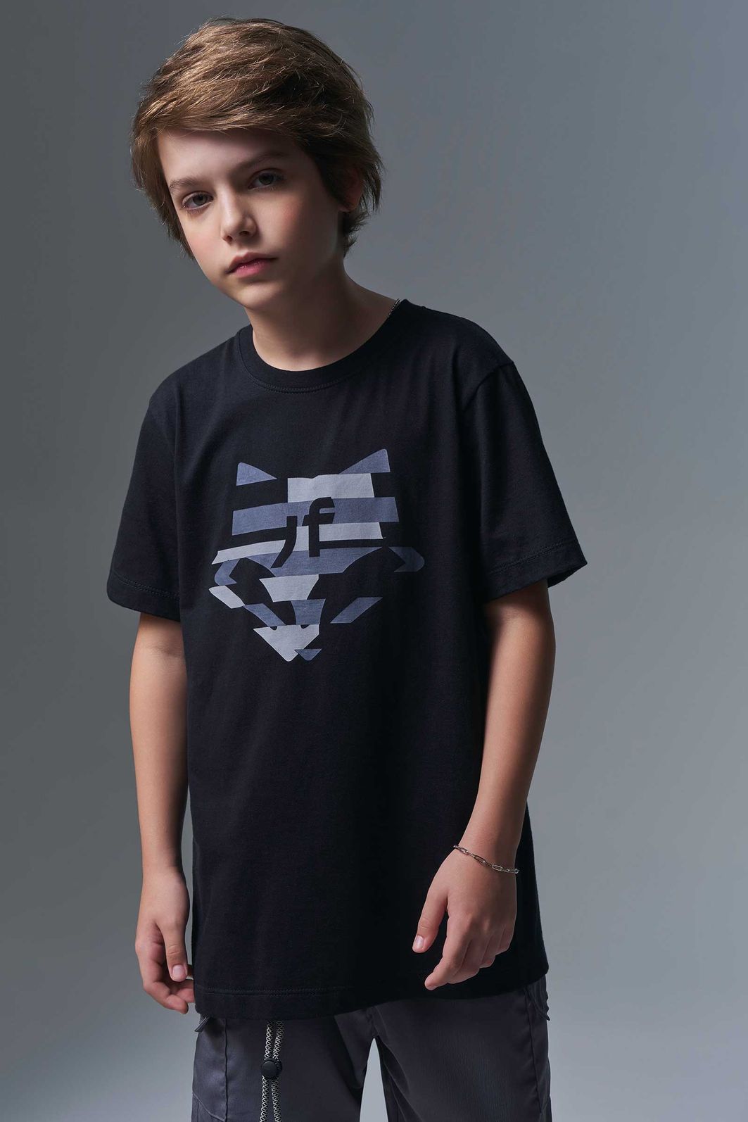 Camiseta em meia malha 96621 Johnny Fox Teen Menino Camiseta em meia malha 96621 Johnny Fox Teen Menino