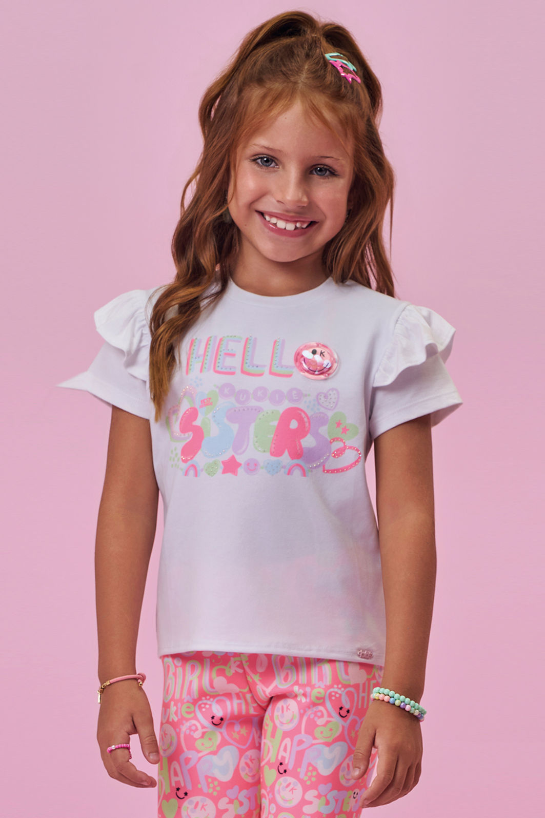 Blusa em meia malha 98038 Kukiê Infantil Menina Blusa em meia malha 98038 Kukiê Infantil Menina