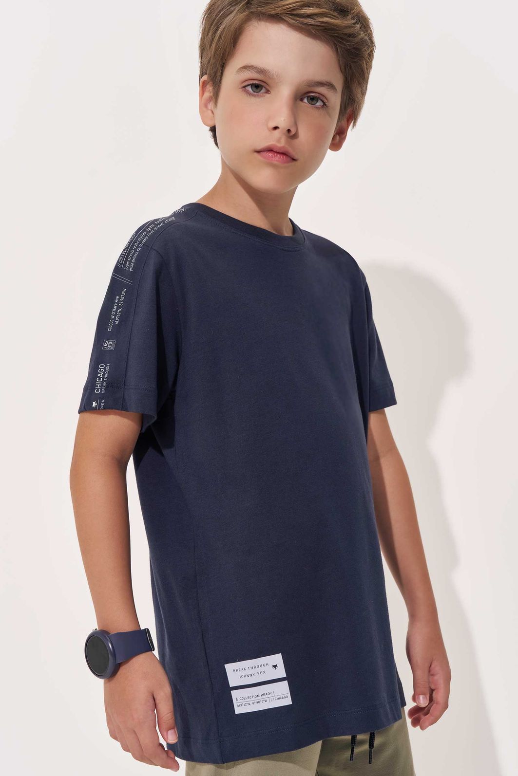 Camiseta em meia malha 97810 Johnny Fox Teen Menino Camiseta em meia malha 97810 Johnny Fox Teen Menino