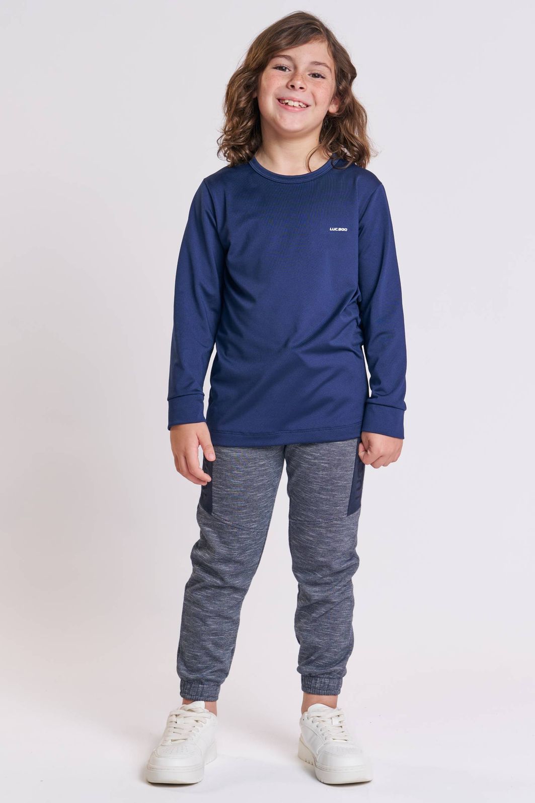 Calça jogger em mesclado bicolor 89727 LucBoo Infantil Menino Calça jogger em mesclado bicolor 89727 LucBoo Infantil Menino