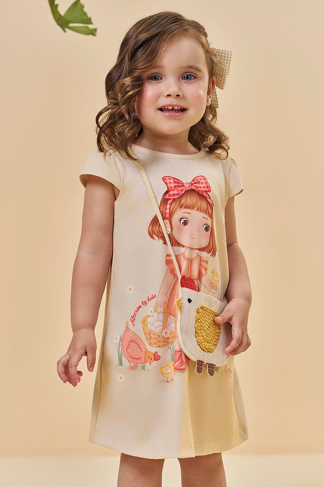 Vestido em meia malha (Acompanha bolsa) 95244 Kukiê Infantil Menina Vestido em meia malha (Acompanha bolsa) 95244 Kukiê Infantil Menina
