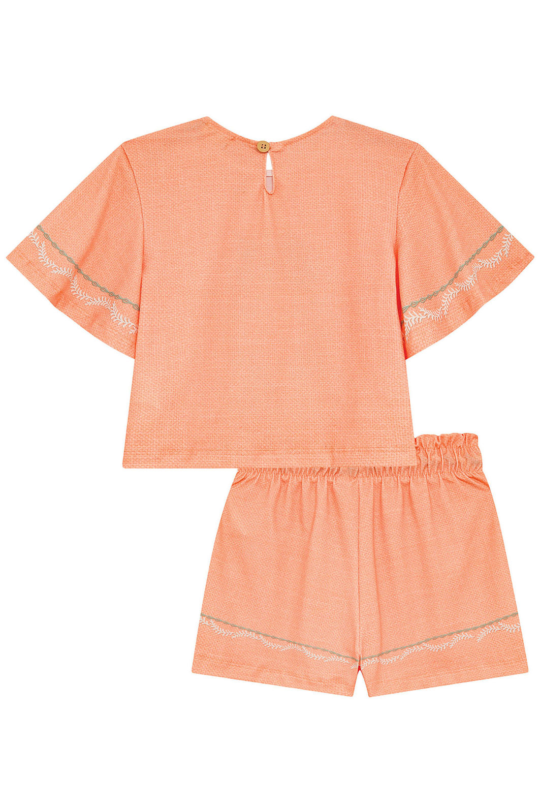 Conjunto de blusa e shorts em malha fresh 95026 Kukiê Infantil Menina Conjunto de blusa e shorts em malha fresh 95026 Kukiê Infantil Menina