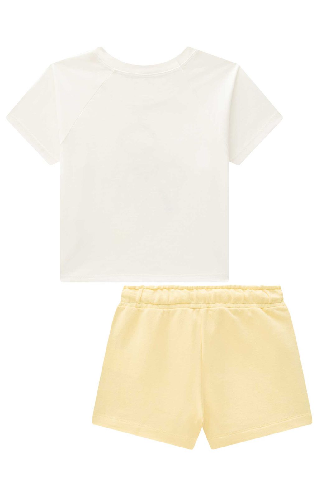 Conjunto de blusa em meia malha e shorts em moletom sem pelúcia 95908 Lilimoon Teen Menina