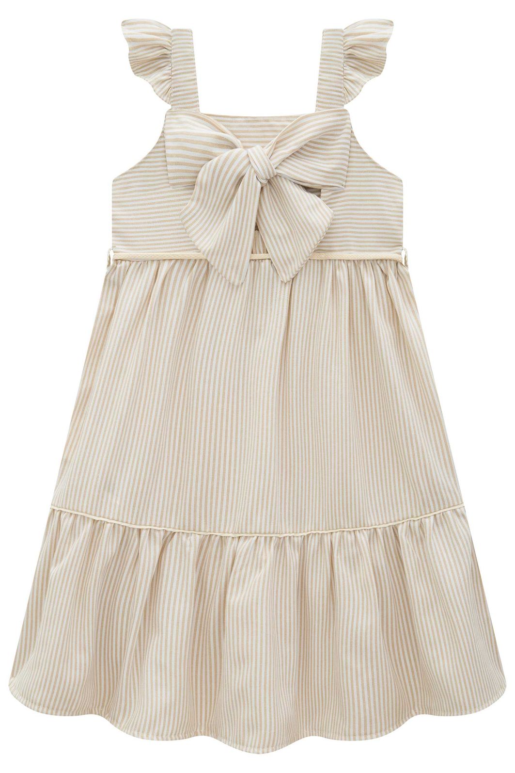 Vestido em tricoline listrado 98951 Kukiê Infantil Menina Vestido em tricoline listrado 98951 Kukiê Infantil Menina