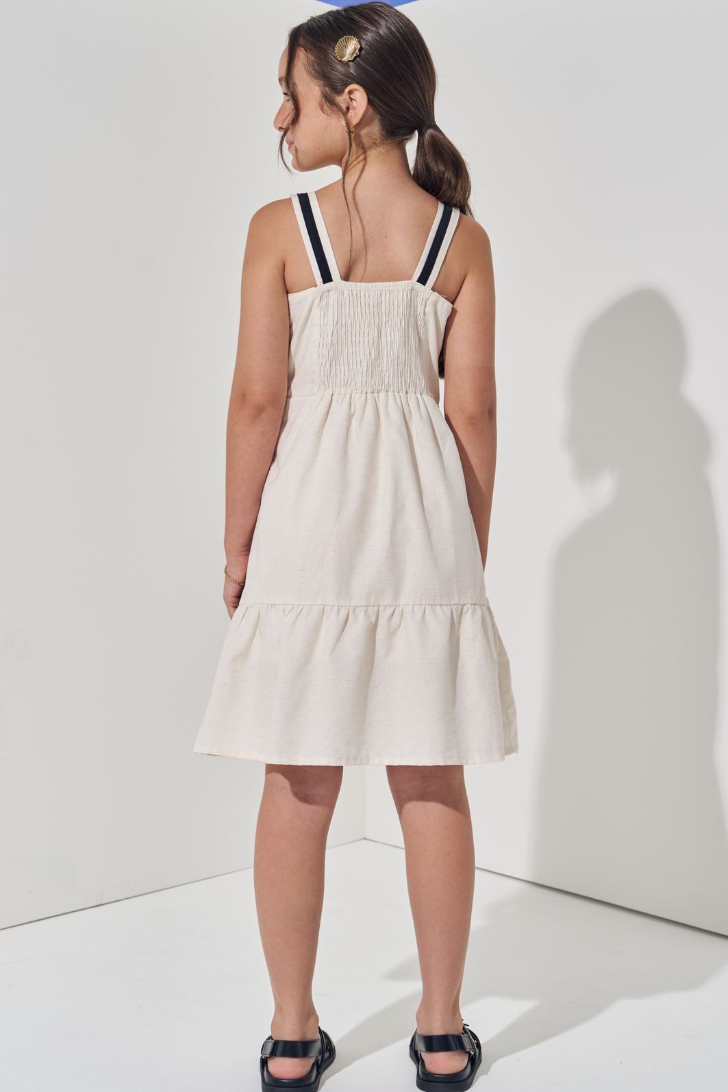 Vestido em linho 98890 Vic Teen Menina Vestido em linho 98890 Vic Teen Menina