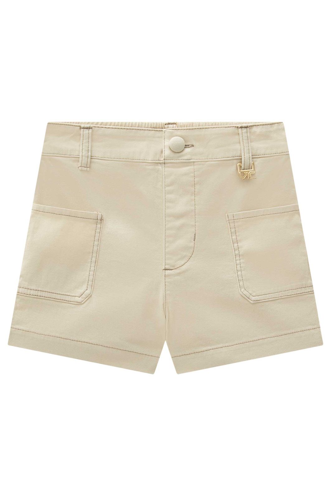 Shorts em sarja com elastano 94609 Vic Teen Menina Shorts em sarja com elastano 94609 Vic Teen Menina