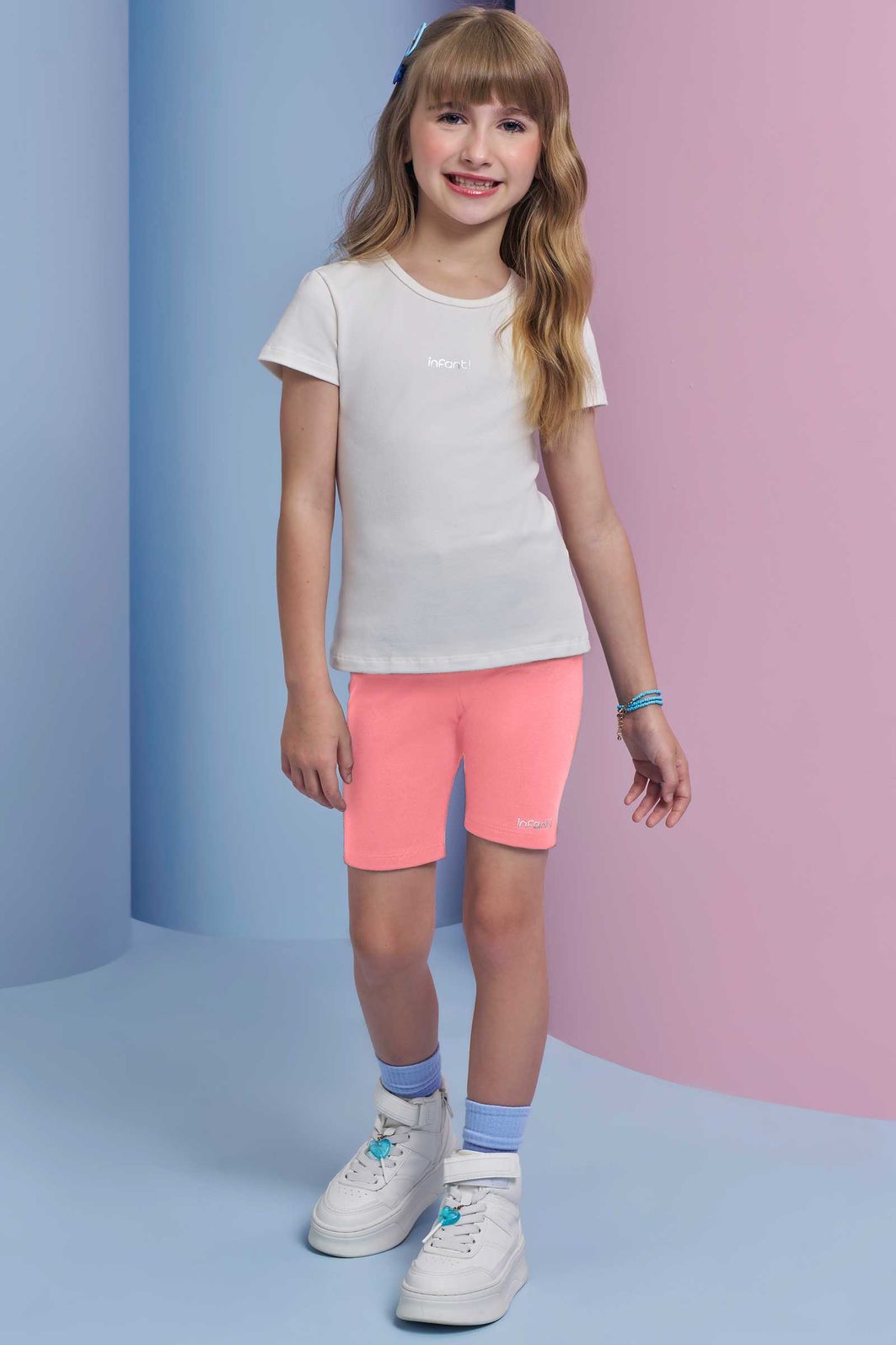 Biker em cotton 94361 Infanti Infantil Menina Biker em cotton 94361 Infanti Infantil Menina