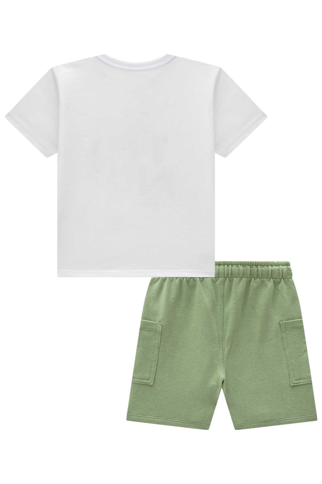 Conjunto de camiseta em meia malha e bermuda em moletwill com elastano 95482 Johnny Fox Teen Menino Conjunto de camiseta em meia malha e bermuda em moletwill com elastano 95482 Johnny Fox Teen Menino