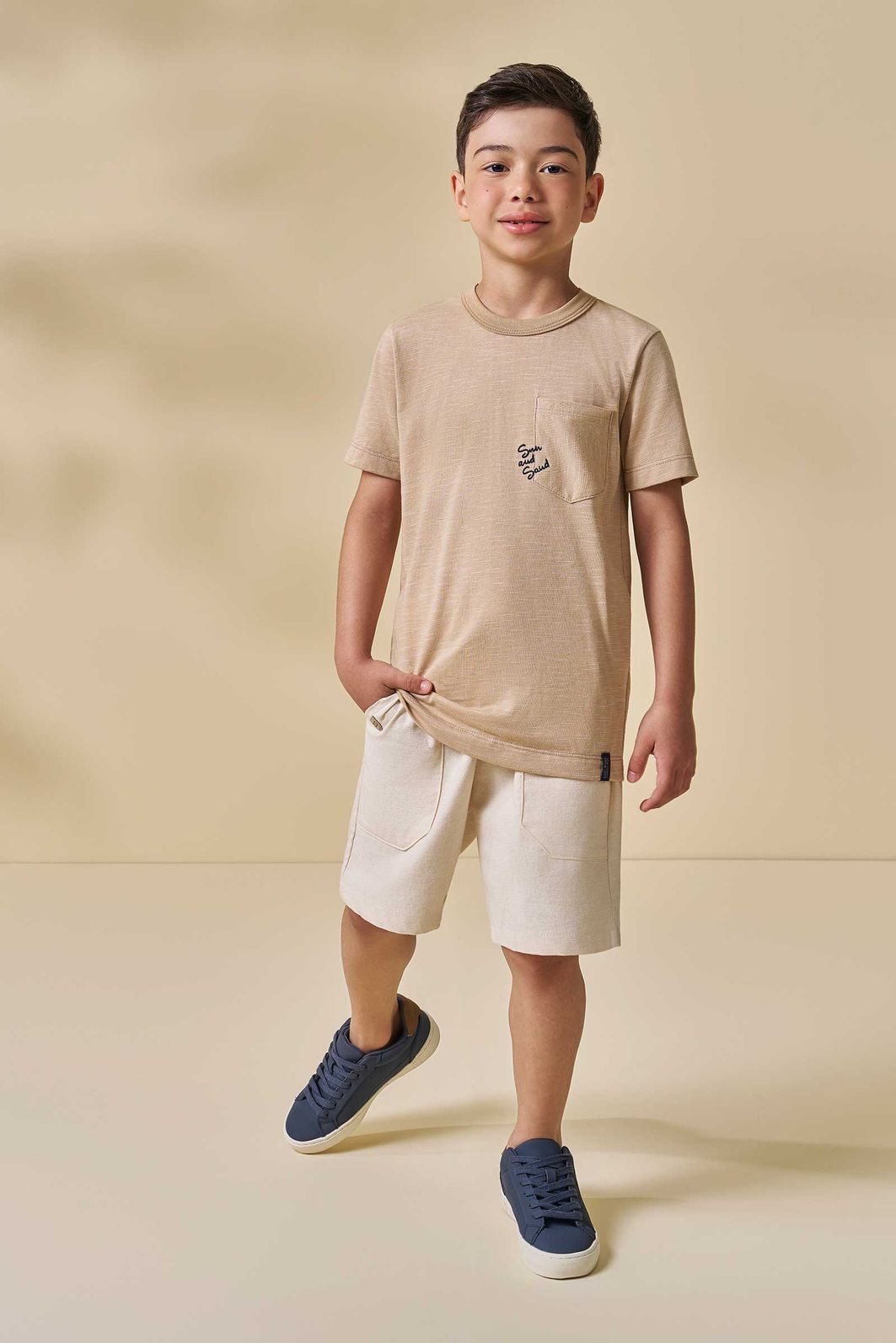 Bermuda em linho santorine com elastano 95667 LucBoo Infantil Menino Bermuda em linho santorine com elastano 95667 LucBoo Infantil Menino