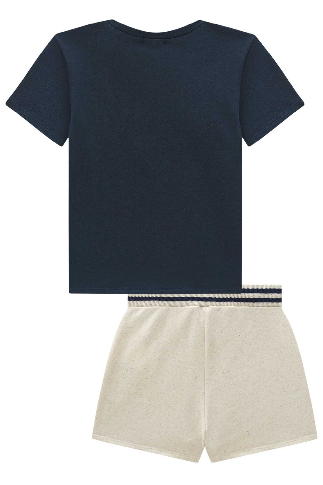 Conjunto de blusa em cotton e short saia em moletom sem pelúcia 97465 Vic Teen Menina Conjunto de blusa em cotton e short saia em moletom sem pelúcia 97465 Vic Teen Menina